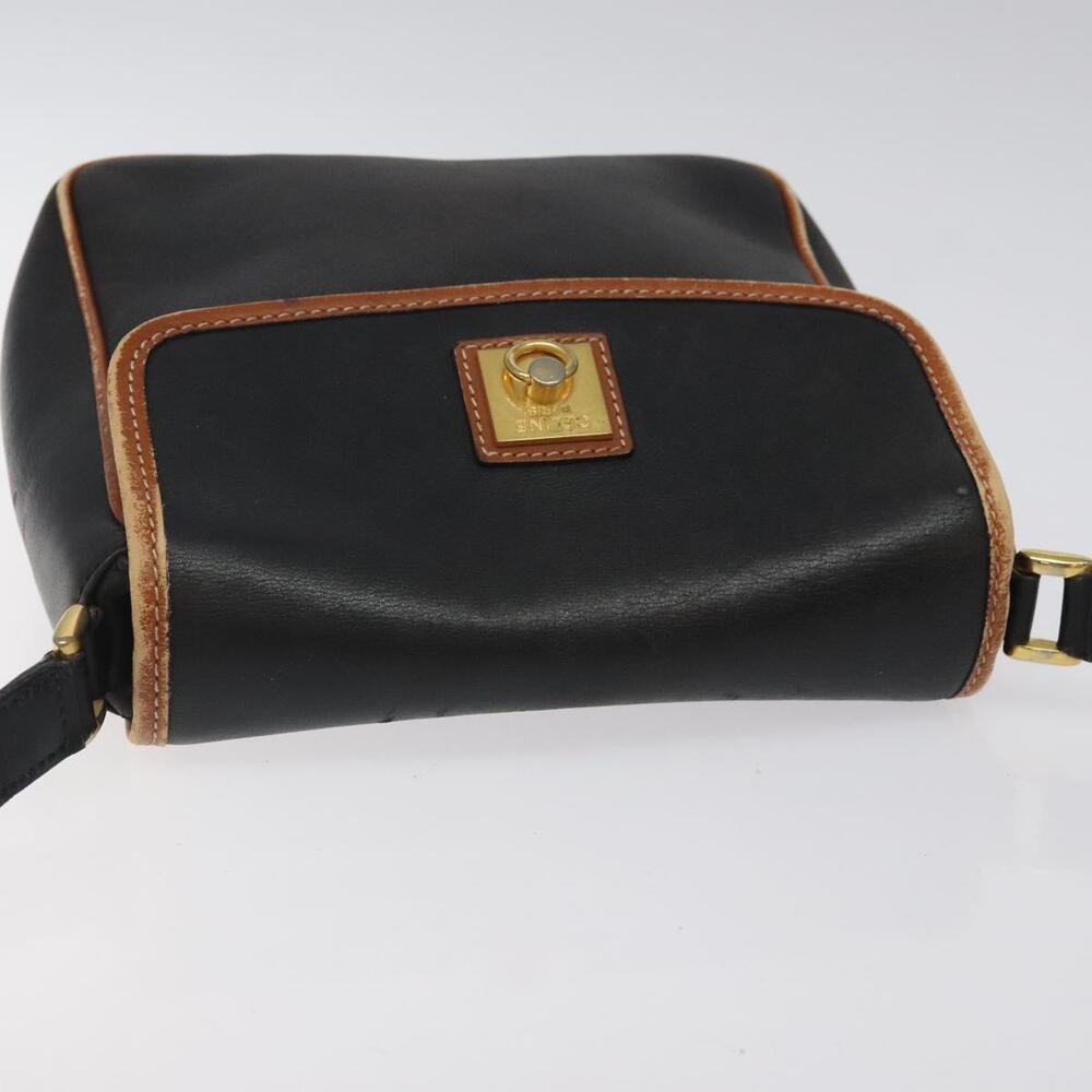 CELINE Shoulder Bag Leather Black Gold - Picture 6 of 12